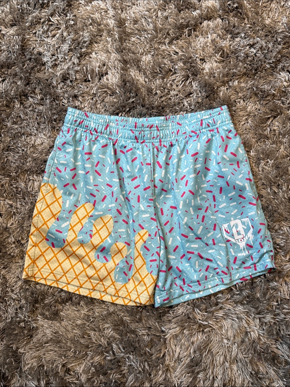 Baseball Lifestyle 101 Viral Blue Ice Cream Drip Shorts